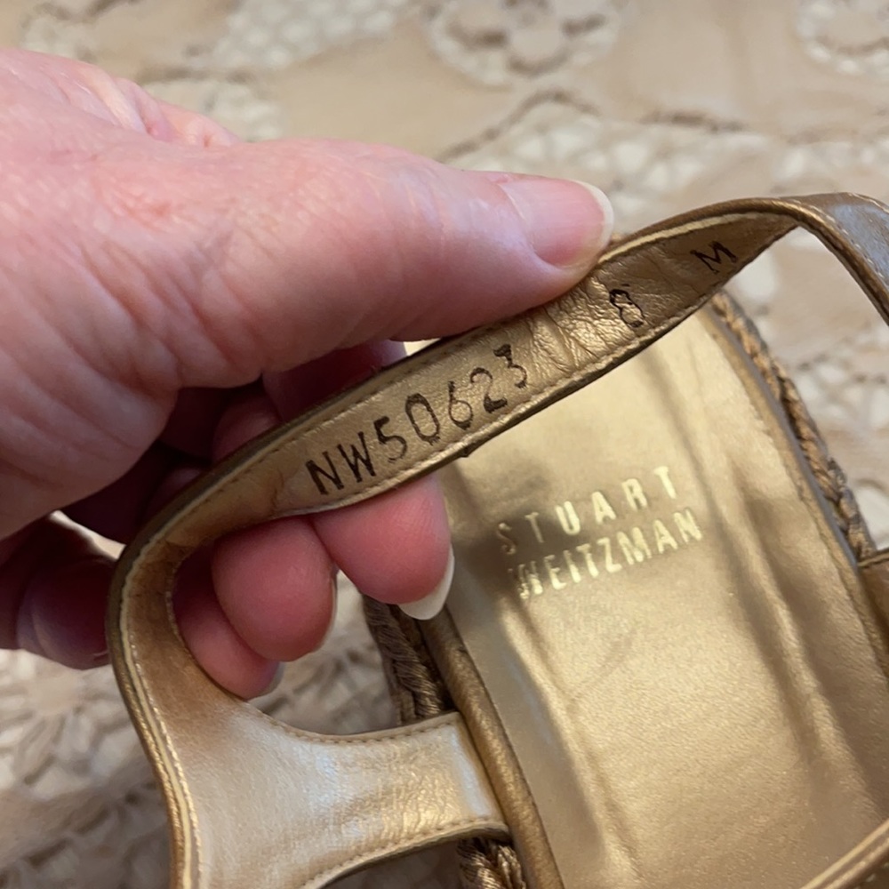 Stuart Weitzman Wedge Heeled Sandals Size 8m - image 6